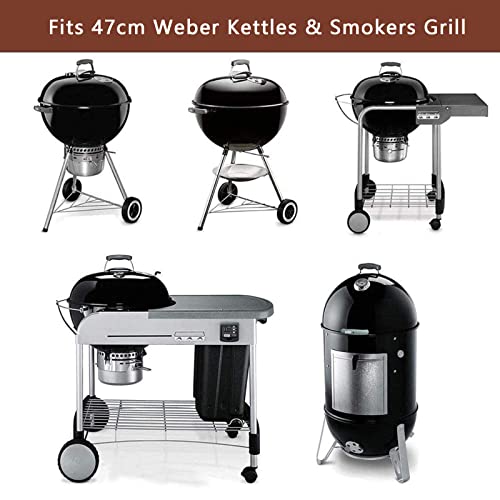 GFTIME 44.5cm Round Cooking Grate 7432 for Weber 47cm Charcoal Grills, Weber One-Touch, Bar-B-Kettle, Smokey Mountain Cooker Smoker, Pit Boss, Louisiana, Char-Broil, Jumbo Joe, Large Big Green Egg