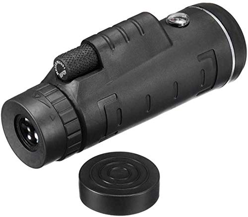 HUIBBGO Telescopio Binoculares Portátiles Telescopio Monocular de Alta Potencia 40x60, Monocular Compacto con Lente Prisma BAK4 Monocular con Brújula y Adaptador para Smartphone y Trípode