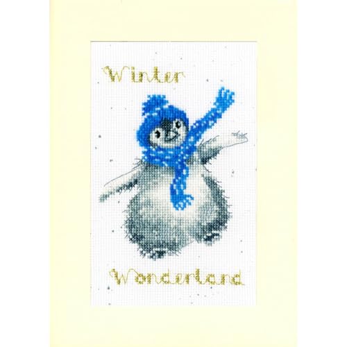 Bothy Threads greating Card Counted Cross Stitch kit Winter Wonderland Christmas Card, XMAS55, 10x16cm, DIY