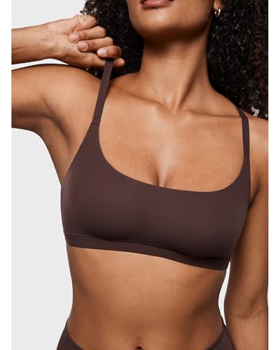 Image of INLYRIC Women's Inbarely Soft Racerback Bralette - Wireless Full Coverage No Padding Unlined Bralette