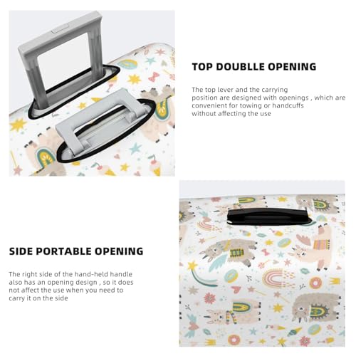 Travel Luggage Cover Protector - Cute Alpaca No.20044 Washable Suitcase Covers For 18-32 Inch Luggage3