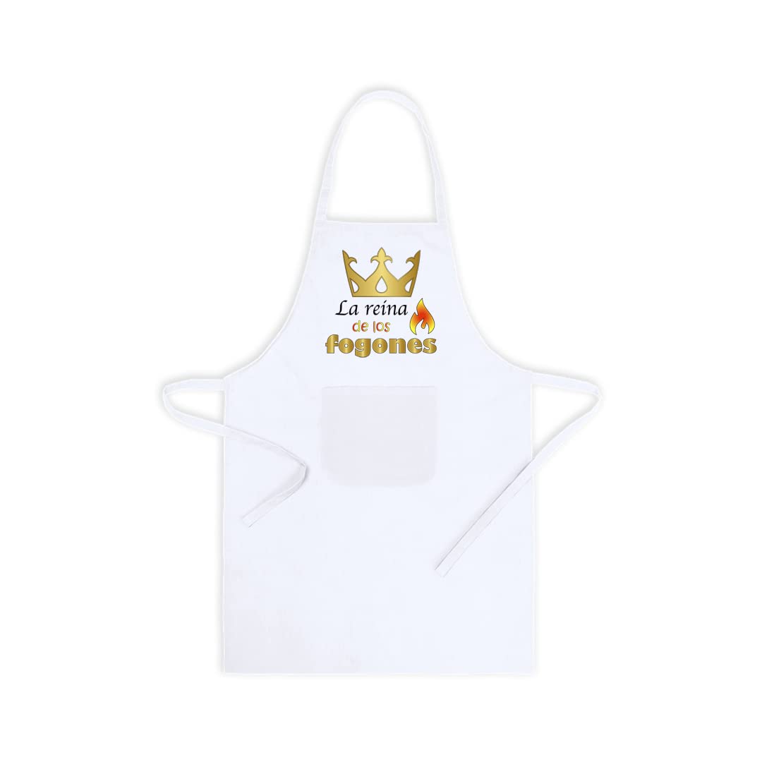Delantal Personalizado divertido y gracioso El Rey de los fogones.-regalo cumpleaños y fiestas