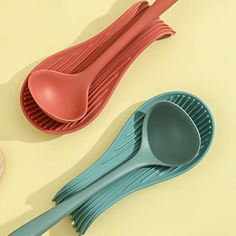 Spoon Rest, 2 PCS Spoon Holder, Sturdy Thickened Silicone Utensil Rest Spoon Rest for Kitchen Counter by Missraza