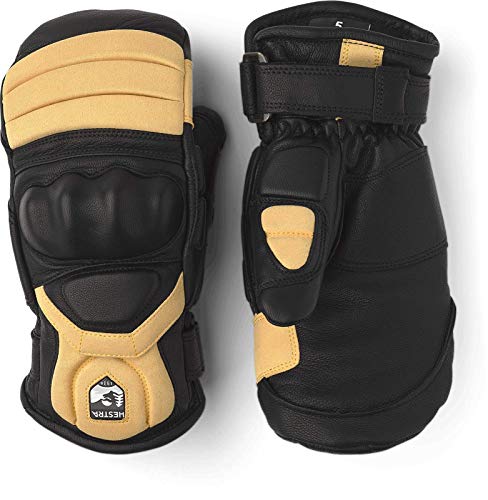 Hestra Impact Racing Jr. Leather Mitten for Kids I Insulated Mitten for Skiing, Racing - Black - 5