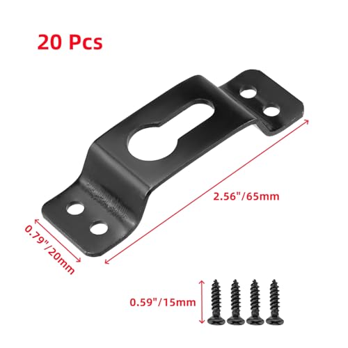 Image of Oedema 20 Pcs Picture Hangers Heavy Duty Picture Hanging Hardware Picture Hanger Hooks with Screws for Paintings Artwork Picture Frame, Black