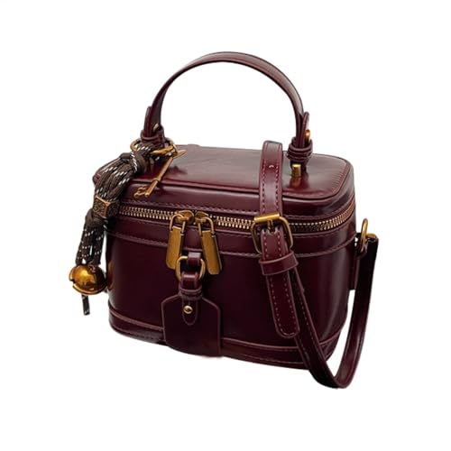 Bolsa de caja cuadrada retro, bolso cuadrado de moda | Bolso de hombro retro de cuero PU para mujeres,Topeador de cosméticos del día de la madre de cumpleaños de manejo con correa extraíble para citas