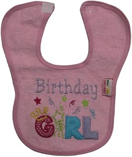 مريلة قطن مطرزة لعيد الميلاد للبنات من نيو داليانو - بينك