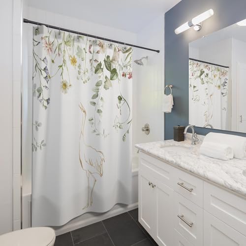 Rideau de douche lavable aquarelle contre les éclaboussures
