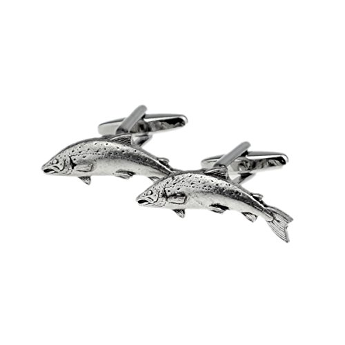 Mancuernillas de pewter salmon para hombre RGT miniatura 1