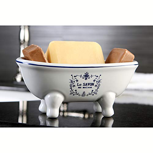 Kingston Brass Batubdsw Aqua Eden Mini Ceramic Double Ended Bathtub, 5-11/16-Inch X 2-11/16-Inch X 2-1/2-Inch, White #TOP2