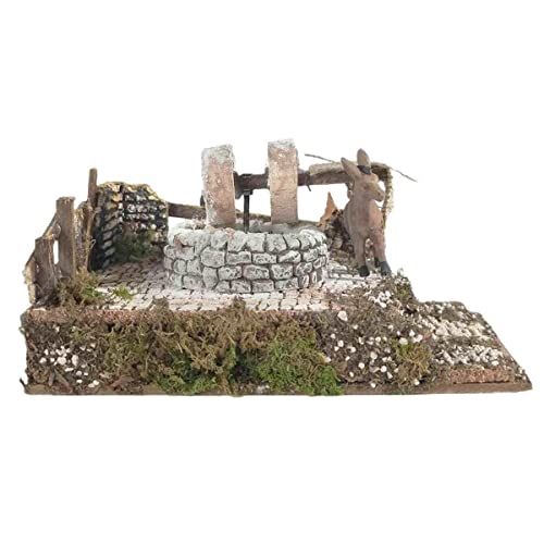 Rossi Rosa Macina Con Asino In Movimento 20X14X10