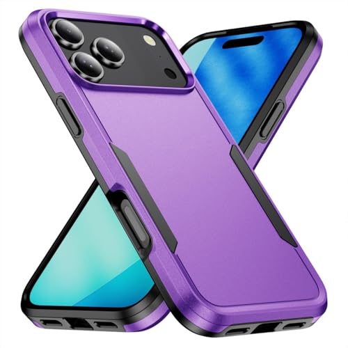Coque iPhone 16 Pro Max antichoc pour le quotidien coque silicone violet noir