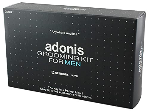 GREEN BELL G-3022 | Made in Japan | 7-częściowy męski zestaw grooming w etui PVC | Z obcinaczem, nożyczkami, pęsetą, pilnikiem i czyścikiem do uszu