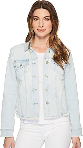 NYDJ Women's Denim Jacket with Fray Hem, Palm Desert, L