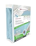 Guardmax Pack N Play - Protector de colchón para cuna pequeña con cremallera, impermeable, a prueba de chinches, suave, cómodo e hipoalergénico (24 x 38 x 3)