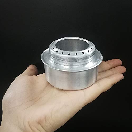 Fogão Externo, Romacci Mini fogão portátil a álcool de liga de alumínio com tampa Fogão ao ar livre