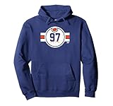 BreakingT Connor McDavid: 97 - Edmonton Hockey Pullover Hoodie, Small