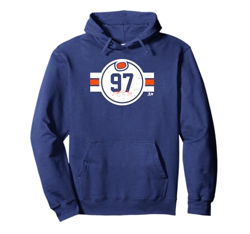 BreakingT Connor McDavid: 97 - Edmonton Hockey Pullover Hoodie, Small