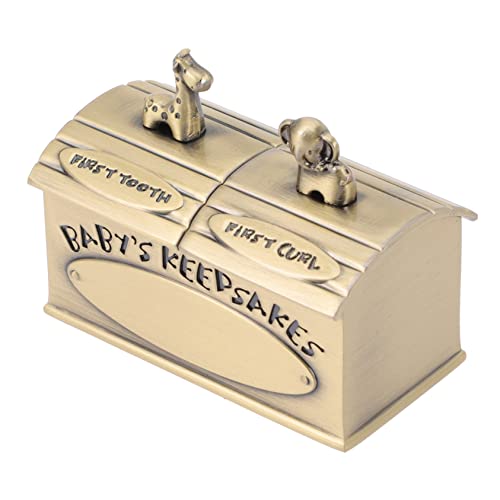 IWOWHERO Metal Tooth Box Durable Keepsake Container for First Teeth Precious Memory Holder Present for Boys Metal Tooth Box