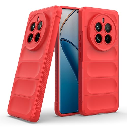 Image of Zapcase Back Case Cover for Realme P1 Pro 5G | Compatible for Realme P1 Pro 5G Back Cover | Liquid Silicon Magic Case with Camera Protection | Red