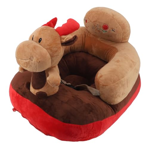 Infant Support Sofa, Anti Tipping Plush Non Slip Base Adjustable Angle Baby Support Sofa Chair Comfortable for Home (Elk)