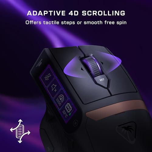 Image of Turtle Beach Command Series MC7 Wireless 8K Customizable RGB Gaming Mouse | Touchscreen Command Display, Charge Dock, True 8K Polling, Owl‑Eye 30K DPI Optical Sensor, Bluetooth, Optical Switches, Black