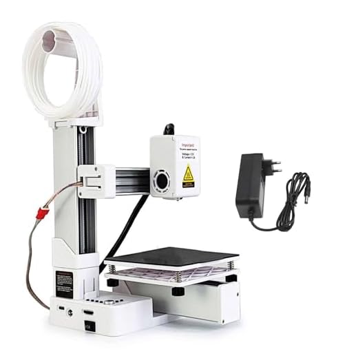 Klatata Mini stampante 3D per principianti, macchina da stampa 3D compatta con riscaldamento rapido ad alta precisione, gruppo rapido, facile per bambini, dimensioni di stampa 4 (Bianco)