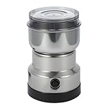 ARATERVIO Elektrische Kaffeem&uuml;hle 150W mit Schlagmahlwerk aus Edelstahl &ndash; Gew&uuml;rzm&uuml;hle & Bohnenm&uuml;hle, 220V, Transparenter Deckel, Kompakt & Leise, UK Stecker