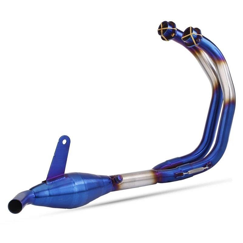 Escape Completo para Yamaha R3 R25 MT03 con Tubo de Enlace Delantero y Silenciador Trasero