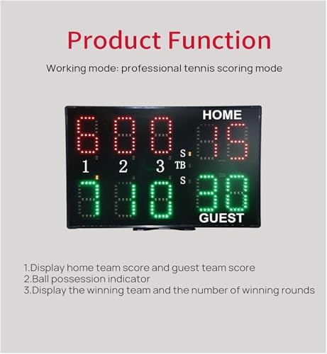 Marcador digital profesional para tenis con control remoto miniatura 5