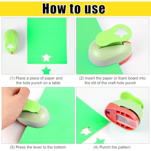 Arte De Bricolaje Para Niños con perforadoras de estrella de 3 piezas 3