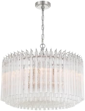 Crystorama Lofton 7 Light Polished Nickel Chandelier