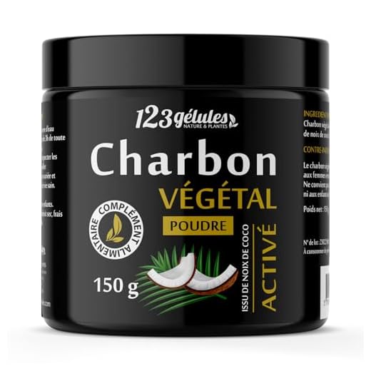 Carbón Vegetal Activado procedente del coco polvo 150 g