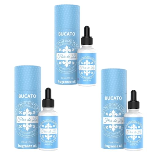 Flor De Lis Esclusivo Profumo per Asciugatrice – Fragranza di Bucato – Olio Profumato Multiuso per Ambiente e Diffusori a Bastoncini – Confezione 3 Pezzi