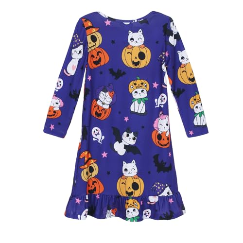 JESKIDS Girls Nightgowns Long Sleeve Dinosaur Printed Pajamas Dress2