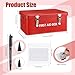Tandefio First Aid Medicine Box Organizer First Aid Kit Metal Medicine Storage Empty Box with Lock for Home Emergency Tool Set with 100 Pill Pouch Bags 1 Marker Pen