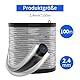 Forever Speed Trimmerfaden 2.4mm*100m,Rasentrimmer Faden Trimmer Schnur,Mähfaden für Rasentrimmer und Freischneider,Schwarz Grau, Stern