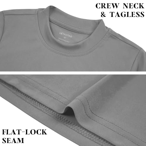 Image of LETAOTAO UPF 50+ Boys Neon Rash Guard Long Sleeve Swim Shirt | 4T to Youth,Boys & Girls Sun Shirt, Sun Protection Shirt,Quick Dry, Moisture-Wicking Fabric, Fishing Shirt