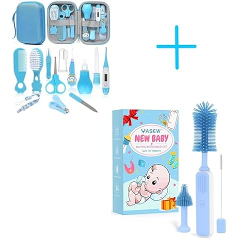 Baby Healthcare and Grooming Kit and Electric Bottle Brush Set Cover