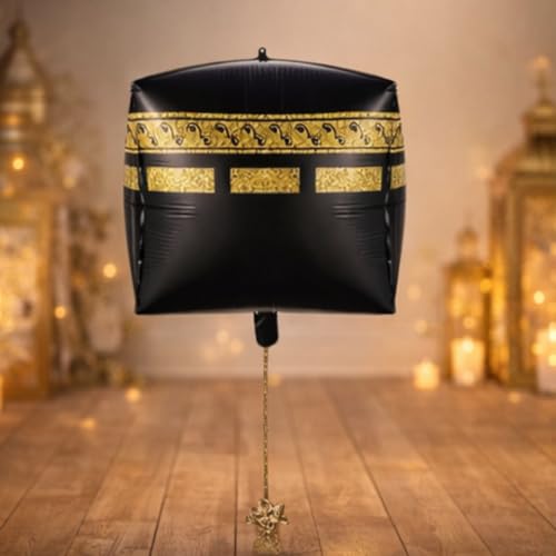 Umrah mubarak Kaaba 24 inch Foil Balloon - Umrah Mubarak Balloon - Hajj Mubarak Balloon