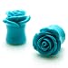 Acrylic Tunnel Expander Colorful Rose Ear Plugs