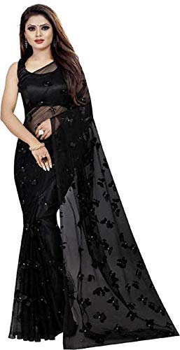 Download Buy Women S Net Titali Saree Black At Amazon In