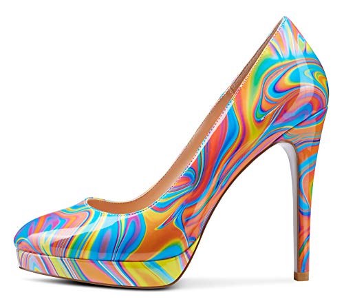 Image of Castamere Womens High Heels Platform Pumps Slip-on Stilettos 12CM Heel Office Dress Shoes