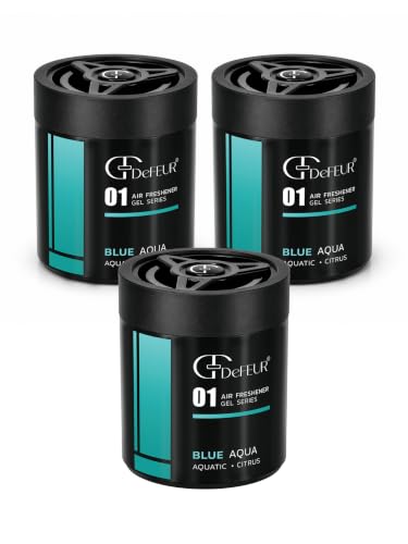 Image of Blue Aqua Gel Car Perfume | Long Lasting Dashboard Car Freshener 140g | Leakproof Car Air Freshener | Premium Aqua Fragrance | Pack of 3