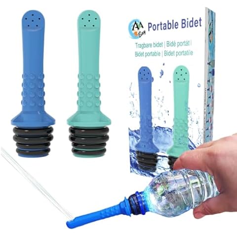 AVAbay 2pcs Portable Bidet I Easy-to-use Faucet Bidet I Compatible with Most Bottles I Peri Bottle for Postpartum Care I Hand Bidet for Toilet, Washing, Personal Hygiene and Travel Cover