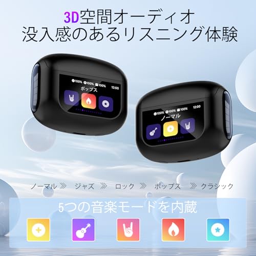 Thunelec bluetooth ワイヤレスイヤホン【2025年最新多機能タッチスクリーンとANC搭載】 の商品画像 6