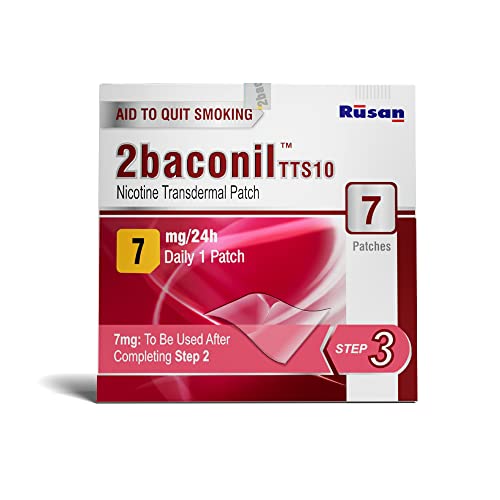 Image of Rusan 2baconil Nicotine Patch Therapy Kit - 3 Month Quit Smoking Plan | For More Than 20 Cigarettes /Day | Stepwise NRT