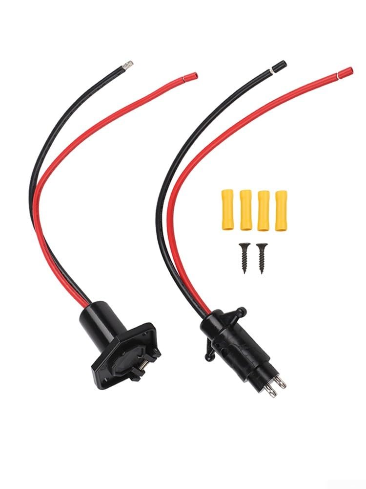 Niceminiwall Kit motore e presa per pesca a traina da 12 V 10 AWG, connettore maschio femmina impermeabile per motori marini con compatibilità con filo calibro 8 (B)