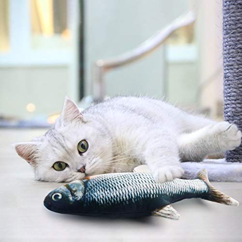 B bangcool Flopping Fish Cat Toy - USB Rechargeable Catnip Toys Moving Cat Kicker Fish Toy Interactive Cat Toys for Indoor Cats