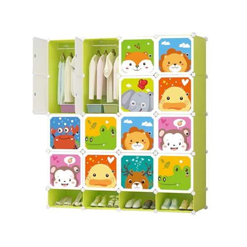 XOKOTAKI Children's Modular Wardrobe, Module Shelf, Children's Wa...